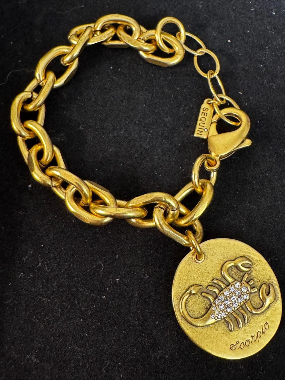 Gold Scorpio Zodiac Charm Bracelet